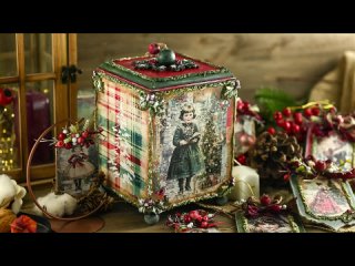 Новогодний винтажный короб.