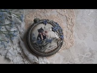 DIY Декор и декупаж елочной игрушки. Vintage Ornament ❤️ Romantic decoration ❤️