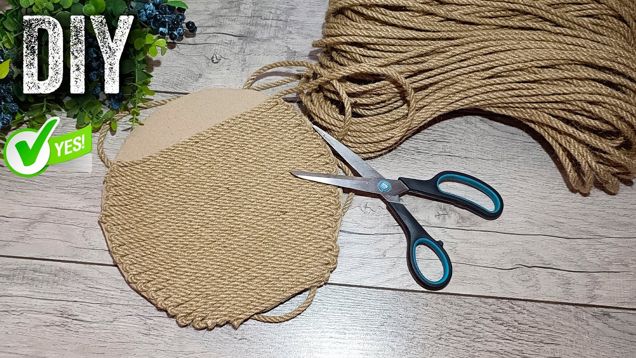 ИДЕИ поделок ИЗ ДЖУТА (джутового каната, веревки, ленты) своими руками. Jute craft ideas easy.?