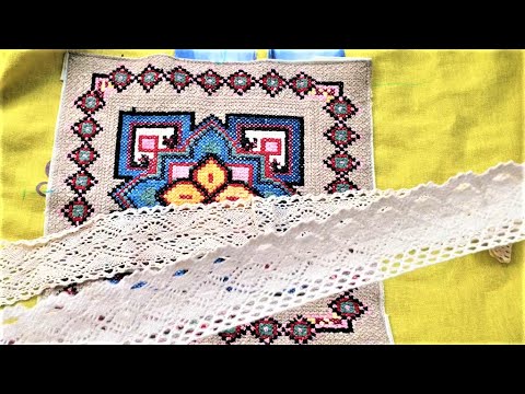 Придумала новый способ, куда использовать старинную вышивку DIY мастер-класс