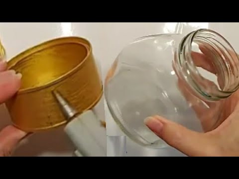 БЕЗУМНО, но как ОФИГЕННО! Слеиваю банки железо+стекло)Вы потеряете ДарРечи от этой удивительной идеи