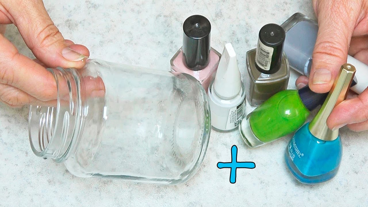 Вот это да! Банка + лак для ногтей, невероятный результат, который вас удивит!