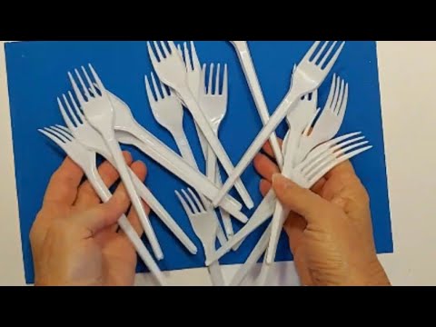 ПЛАСТМАССОВЫЕ ВИЛКИ + ГОРЯЧИЙ КЛЕЙ !! ВЫ ПОТЕРЯЕТЕ ДАР РЕЧИ.. Смотрите Сами.поделки. декор.идеи-дома