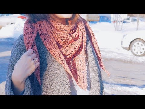 Шаль из 100 граммов пряжи! МК по вязанию бактуса спицами