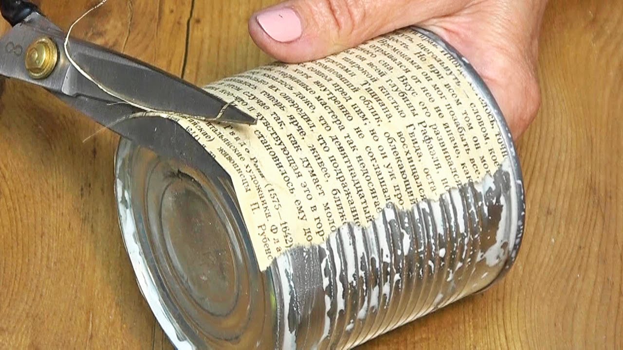 Консервная банка+ старая книга, невероятный винтажный результат! 2 ИДЕИ с жестяной банкой