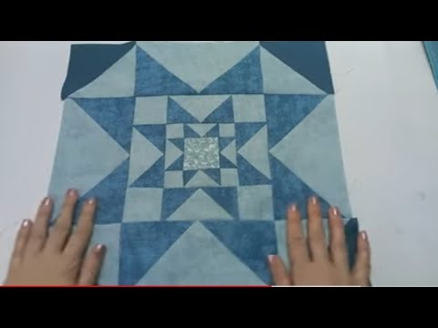 Красивая лоскутная подушка с блоками "летящие гуси"