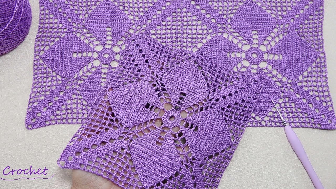 ВЯЗАНИЕ КРЮЧКОМ цветочные КВАДРАТНЫЕ МОТИВЫ МК?SUPER Beautiful Pattern Crochet square floral motifs?