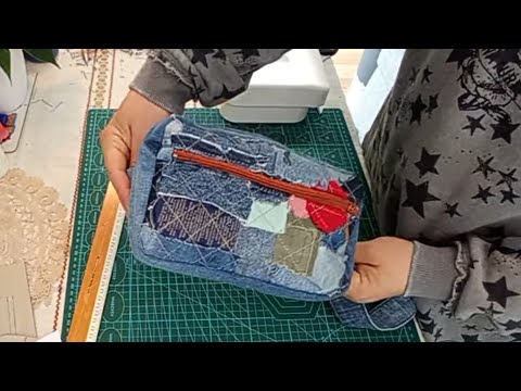 ВЫ УДИВИТЕСЬ КАК БЫСТРО И ПРОСТО ЭТО ШЬЁТСЯ ИЗ МЕЛКИХ КУСОЧКОВ ДЖИНСА