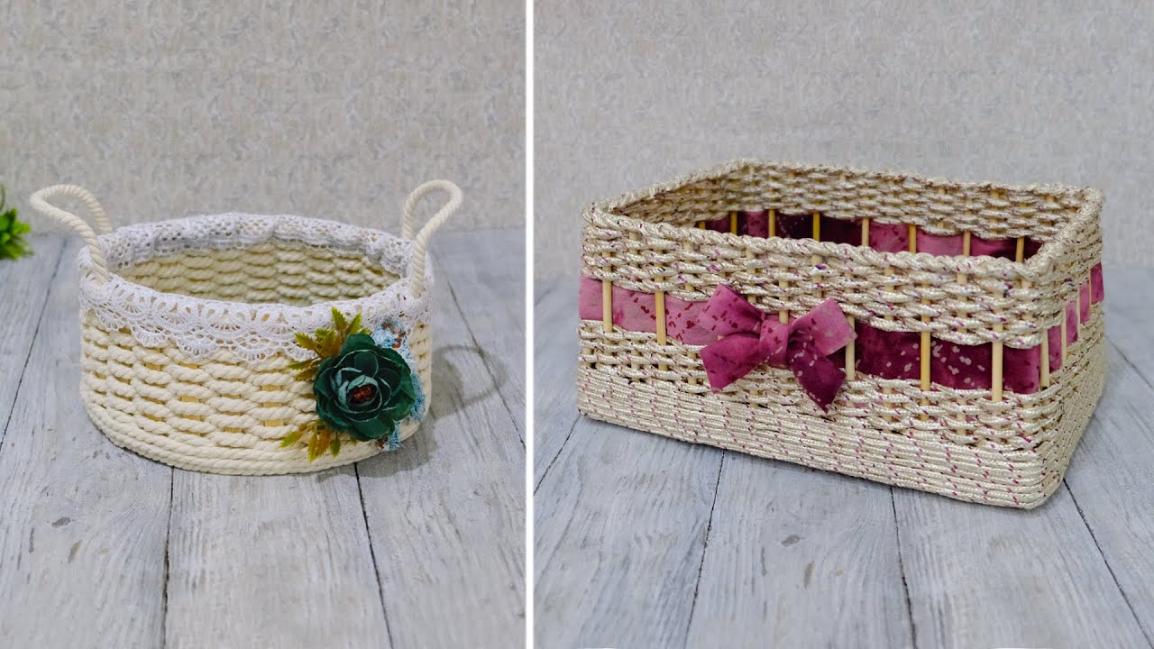 Две Замечательные Идеи Корзинок Своими Руками DIY