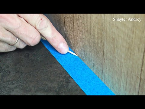 Как быстро и ровно наклеить малярный скотч!