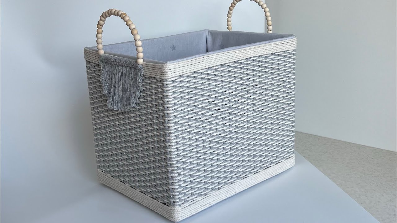 ИНТЕРЕСНОЕ ПЛЕТЕНИЕ КОРЗИНЫ СВОИМИ РУКАМИ | DIY ЯЩИК ДЛЯ ХРАНЕНИЯ