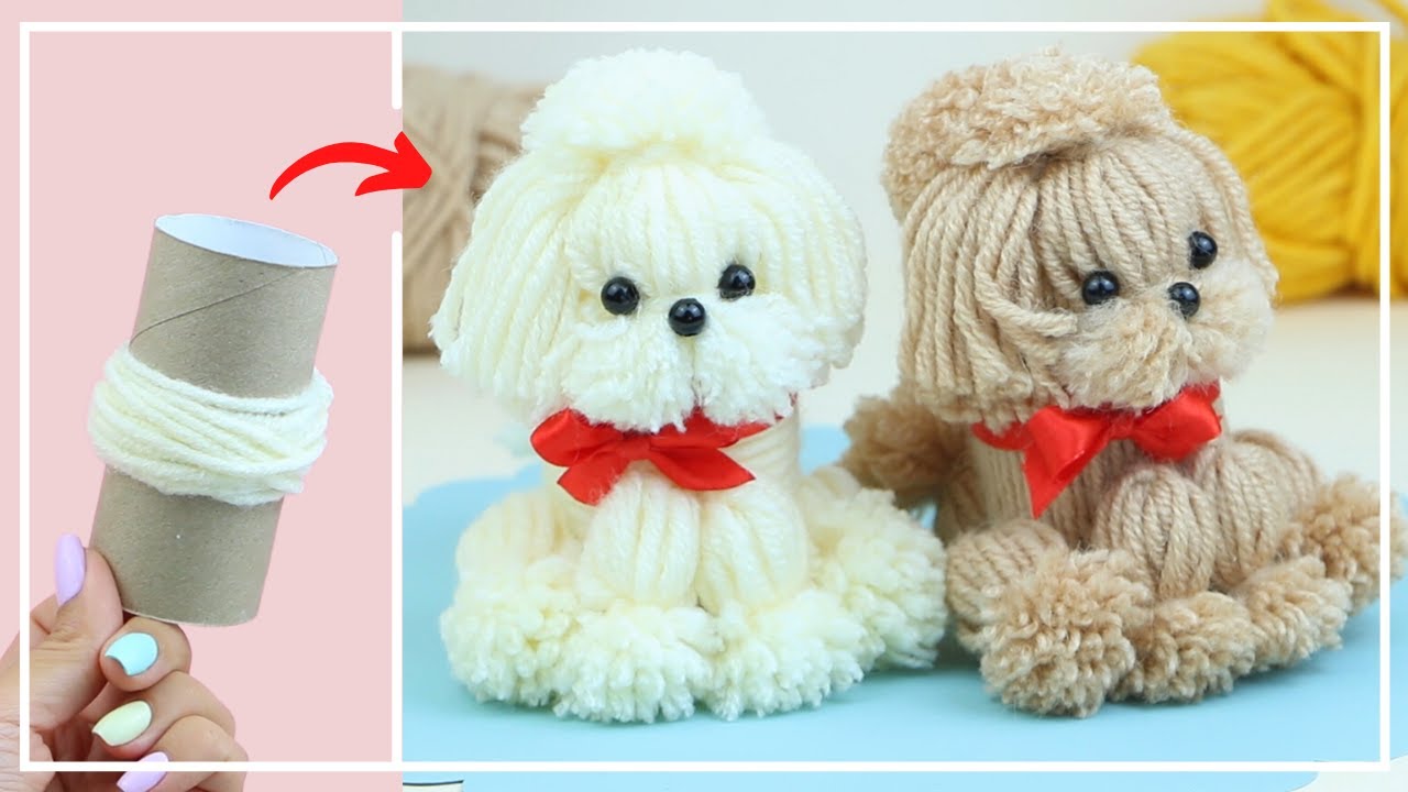 Самая Симпатичная СОБАЧКА из Втулки и Ниток. The Best Yarn Dog - How to Make
