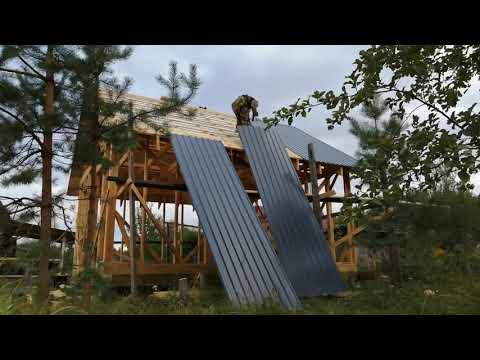 Каркасный дом 5*6 в одиночку за 3 месяца: все этапы за 20 мин