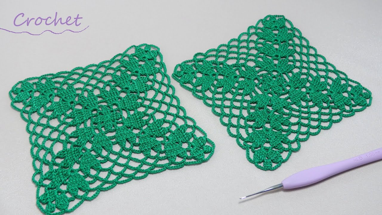 КВАДРАТНЫЙ МОТИВ КРЮЧКОМ простое вязание МК?SUPER Beautiful Pattern Crochet square motifs