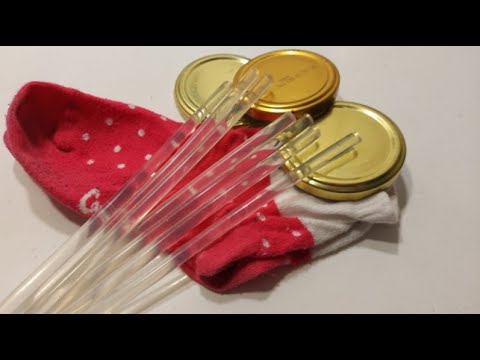 ПОСМОТРИ КАКУЮ КРАСОТУ Я ДЕЛАЮ ИЗ НОСКОВ б/у-КрышекКонсервации-ГорячегоКлея.супер идеи новый год DIY