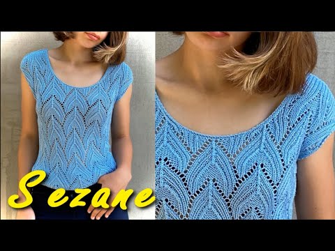 ТАКОЙ ТОП ВЫ ЕЩЁ НЕ ВЯЗАЛИ/Вяжем топ или кофточку в стиле Sezane/Самая адекватная схема только здесь