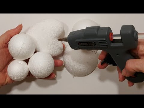 ЗАЛИВАЮ ПЕНОПЛАСТ ГОРЯЧИМ КЛЕЕМ- от НОВОГОДНЕЙ КРАСОТЫ ГЛАЗ НЕ ОТОРВАТЬ! Поделки своими руками декор