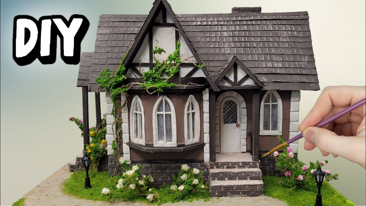 Маленький домик из картона своими руками / DIY