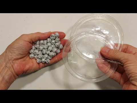 ШАРИКИ ФОЛЬГИ и 2 ПРОЗРАЧНЫЕ КРЫШКИ с йогурта И получается НЕВЕРОЯТНАЯ КРАСОТА diy идеи- день матери