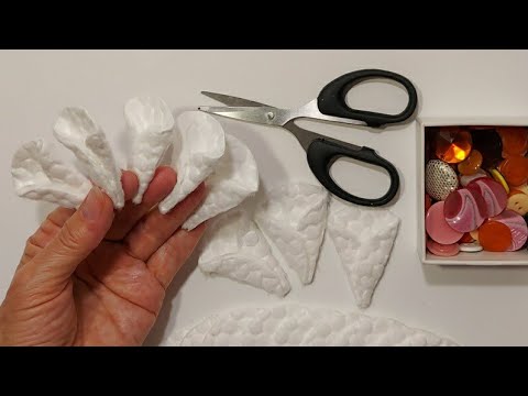 Всего лишь ВАТНЫЕ ДИСКИ , а какая КРАСОТИЩА получается! Простая игрушка на Ёлку за 5 МИНУТ